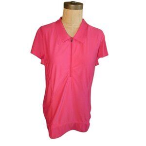 Athleta Size XL Hot Pink STRETCHY Athletic Sporty Activewear Top